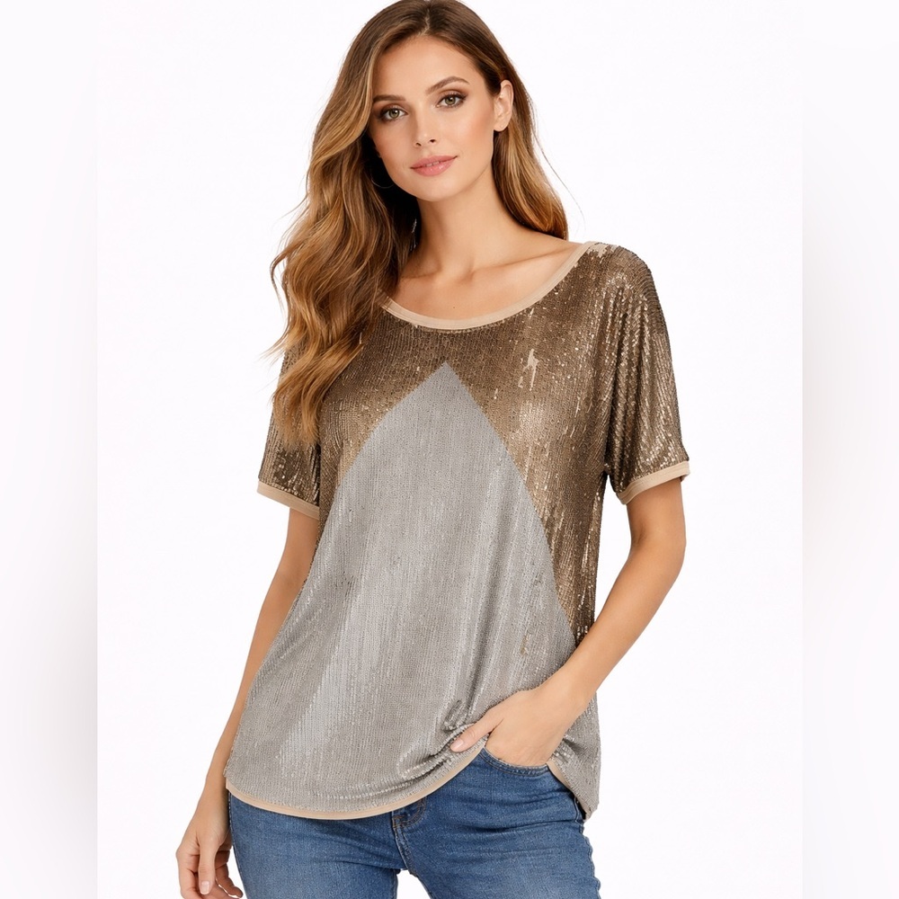 AMEN sequin top MADE IN ITALY